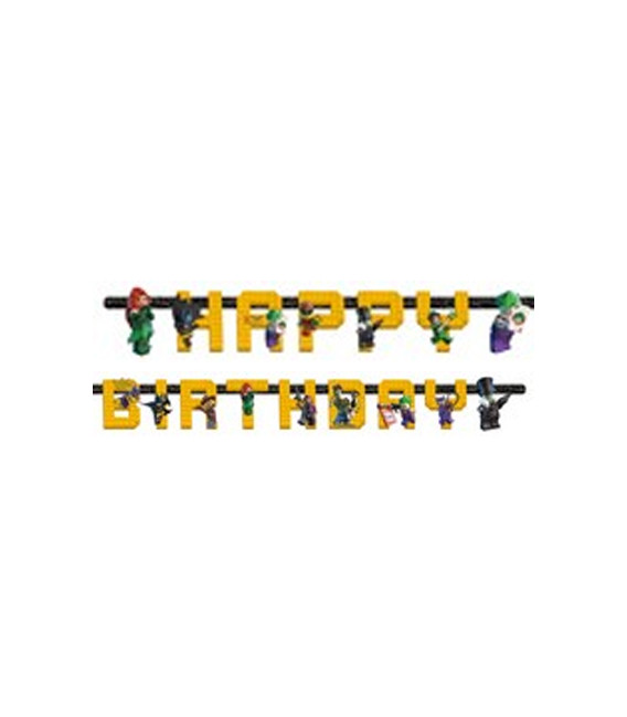 Festone snodabile 180 x 15 cm Happy Birthday Lego Batman 1 pz