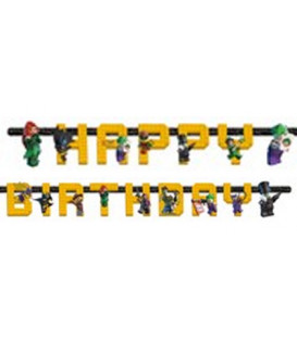 Festone snodabile 180 x 15 cm Happy Birthday Lego Batman 1 pz