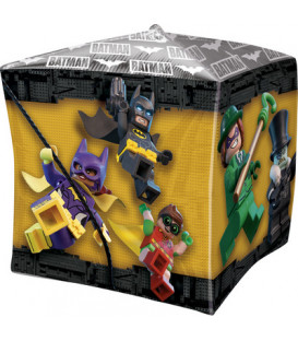 Pallone foil Ultrashape Cubez 15" - 38 cm Lego Batman 1 pz