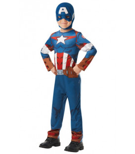 COSTUME CAPITAN AMERICA CON MASCHERA- 3/5 ANNI 1 pz