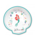 Piatto SAGOMATO MET 23 cm Ariel Under The Sea 4 pz