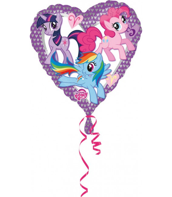 Pallone foil standard 17" - 42 cm My Little Pony Heart 1 pz