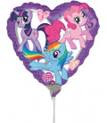 Pallone foil Mini 9" - 23 cm My Little Pony Heart - SI GONFIA AD ARIA