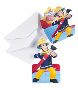 Inviti Fireman sam il pompiere 8 pz