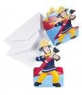 Inviti Fireman sam il pompiere 8 pz