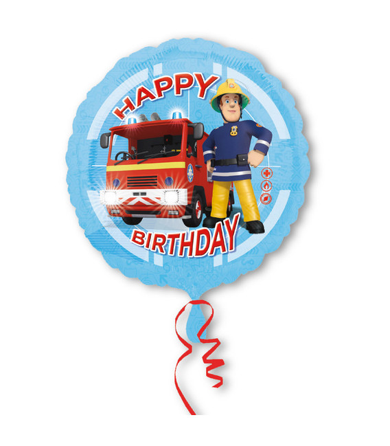 Pallone foil 17" - 42 cm Happy Birthday Fireman Sam 1 pz