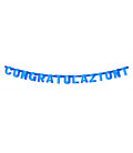 Festone Congratulazioni XL blu metallizzato 225 x 15 cm 1 pz