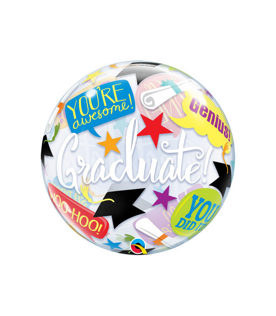 Pallone Bubble 22"-56cm Graduation 1 pz