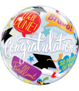 Pallone Bubble 22"-56cm Graduation 1 pz