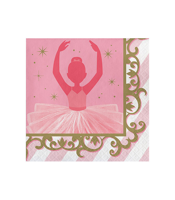 Tovagliolo 33 x 33 cm Ballerina -Twinkle Toes 3 confezioni