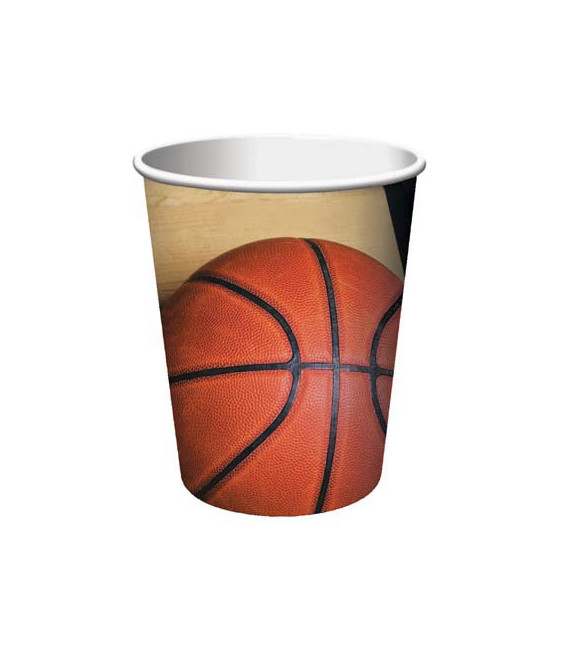 Bicchiere carta 266 ml Basket Fanatic 8 pz