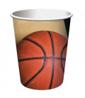 Bicchiere carta 266 ml Basket Fanatic 8 pz