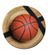 Piatto 23 cm Basket Fanatic 8 pz