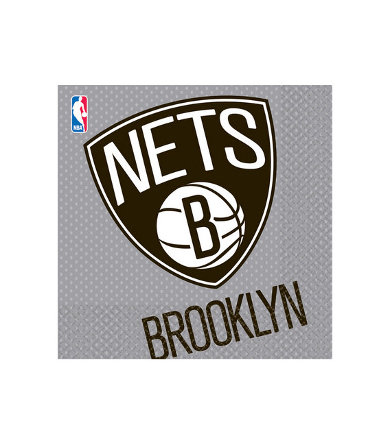 Tovagliolo 33 x 33 cm NBA Brooklyn Nets 3 confezioni