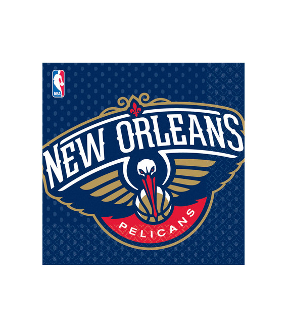 Tovagliolo 33 x 33 cm NBA New Orleans Pelicans 3 confezioni