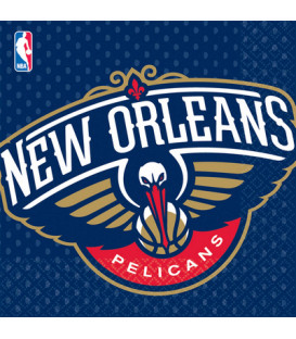 Tovagliolo 33 x 33 cm NBA New Orleans Pelicans 3 confezioni