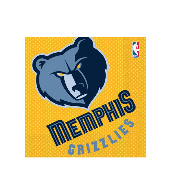 Tovagliolo 33 x 33 cm NBA Memphis Grizzlies 3 confezioni
