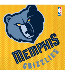Tovagliolo 33 x 33 cm NBA Memphis Grizzlies 3 confezioni