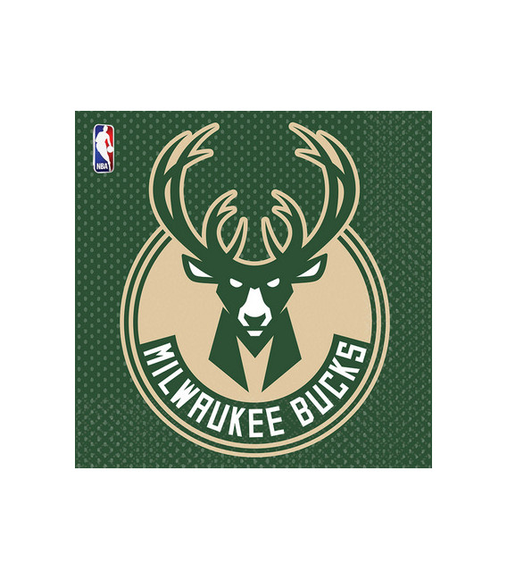 Tovagliolo 33 x 33 cm NBA Milwaukee Bucks 3 confezioni