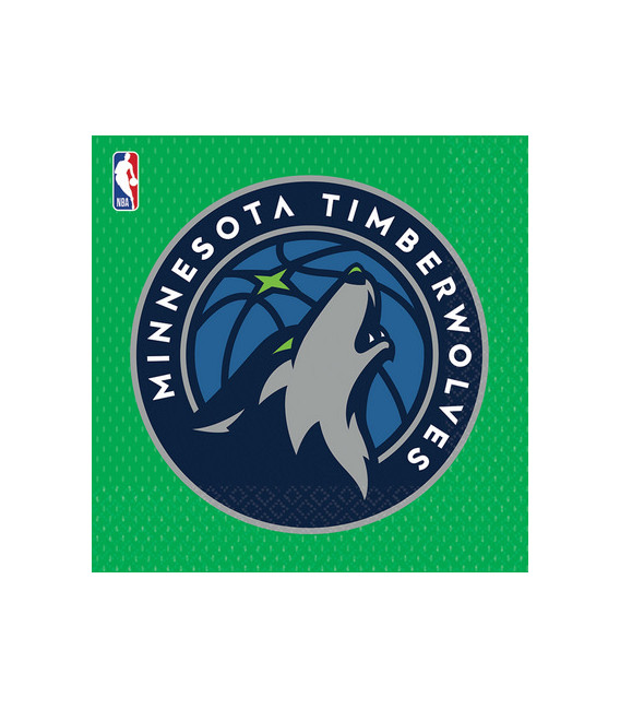 Tovagliolo 33 x 33 cm NBA Minnesota Timberwolves 3 confezioni