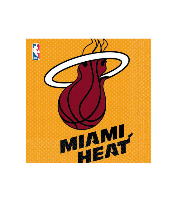 Tovagliolo 33 x 33 cm NBA Miami Heat 3 confezioni