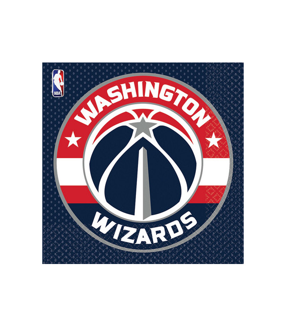 Tovagliolo 33 x 33 cm NBA Washington Wizards 3 confezioni
