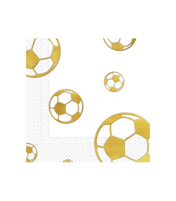 Tovagliolo 33 x 33 cm Calcio Football Gold 3 confezioni