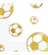 Tovagliolo 33 x 33 cm Calcio Football Gold 3 confezioni