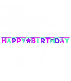 Festone Happy Birthday 300 x 17 cm Ginnastica 1 pz