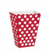 Contenitore 12 x 8 cm Rosso Pois Bianchi 8 pz