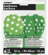 Palloni lattice 12" - 30 cm Verde Lime Pois Bianchi 6 pz