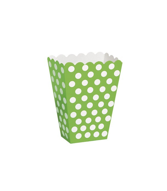 Contenitore 12 x 8 cm Verde Lime Pois Bianchi 8 pz