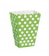 Contenitore 12 x 8 cm Verde Lime Pois Bianchi 8 pz