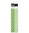 Cannucce carta Verde Lime Pois H.21 cm 10 pz