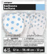 Palloni lattice 12" - 30 cm Pois Azzurri 6 pz