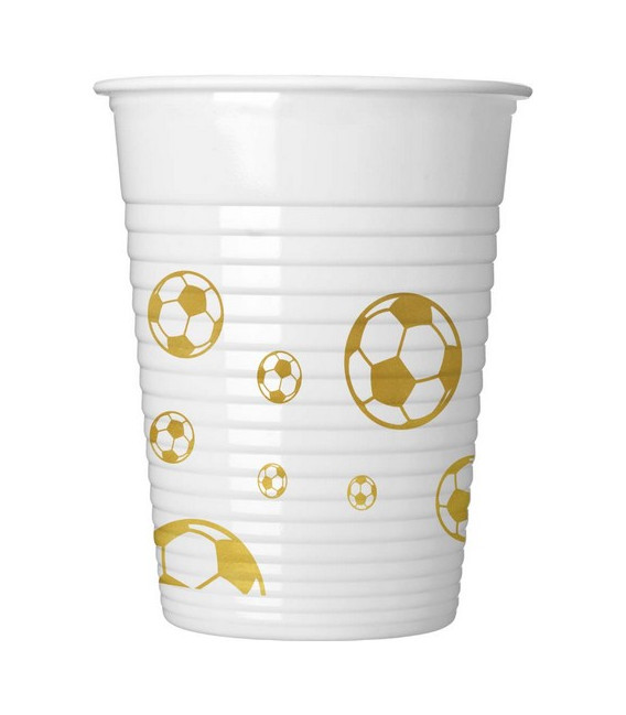 Bicchiere plastica 200 ml Calcio Football Gold 8 pz
