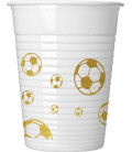 Bicchiere plastica 200 ml Calcio Football Gold 8 pz