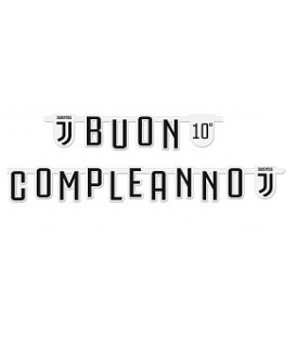 Festone Buon Compleanno Jumbo 294x20cm personalizzabile con adesivi Juventus 1 pz