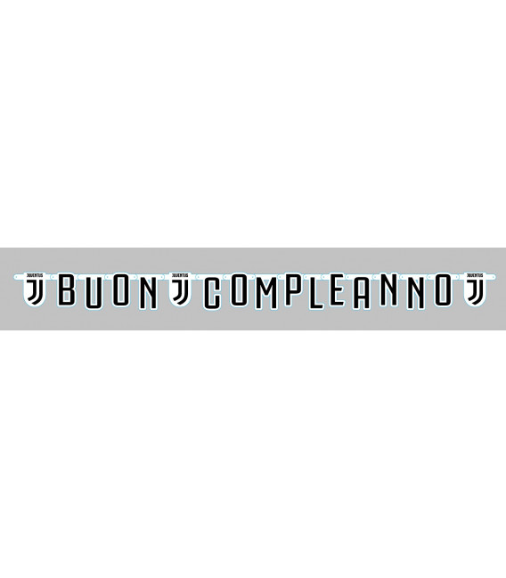 Festone Buon Compleanno XL 215 cm x 15 cm Juventus 1 pz