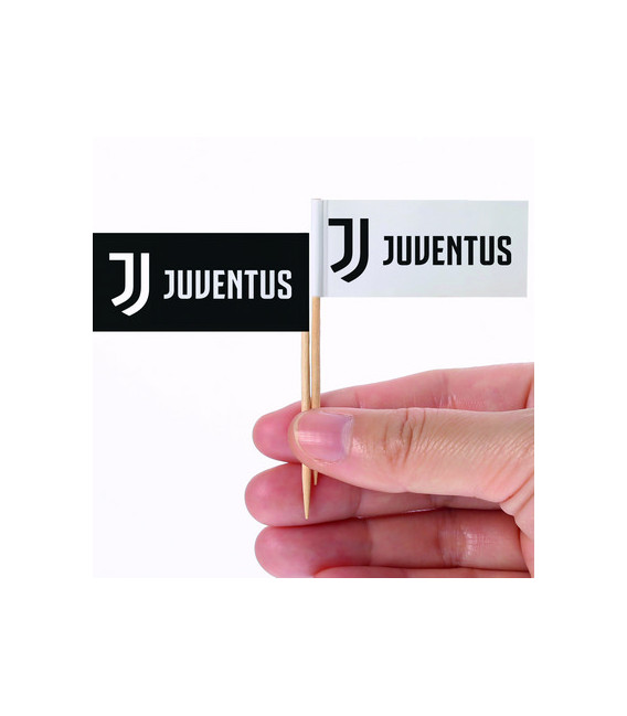 Bandierine Cocktail Juventus H.6,5 x W.5 cm 24 pz