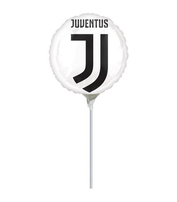 Pallone foil CON VALVOLA 9" - 23 cm Juventus - SI GONFIA AD ARIA 1 pz
