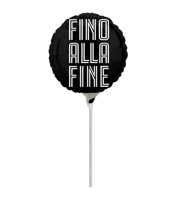 Pallone foil CON VALVOLA 9" - 23 cm Juventus - SI GONFIA AD ARIA 1 pz