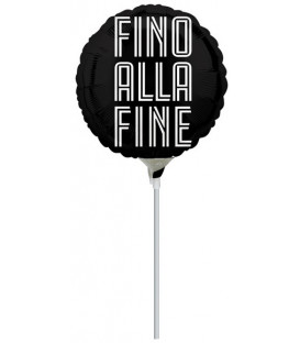 Pallone foil CON VALVOLA 9" - 23 cm Juventus - SI GONFIA AD ARIA 1 pz