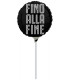 Pallone foil CON VALVOLA 9" - 23 cm Juventus - SI GONFIA AD ARIA 1 pz