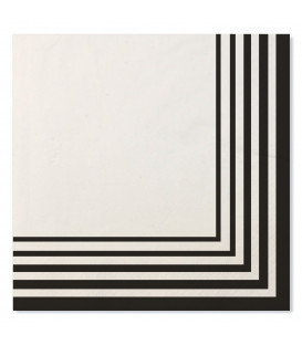 Tovaglioli Compostabili Bianco Nero 33 x 33 cm 3 confezioni