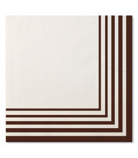 Tovaglioli Compostabili Bianco Marrone 33 x 33 cm 3 confezioni