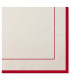 Tovaglioli a Righe Bordo Rosso Classic Red 33 x 33 cm 3 confezioni