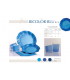 Bicchieri di Plastica PPL Bicolore Turchese - Blu Cobalto 250 cc 3 confezioni