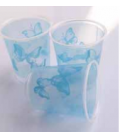 Bicchieri di Plastica PPL Farfalla Turchese 250 cc 3 confezioni