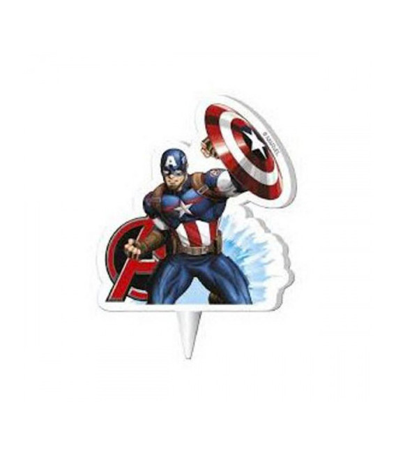 Candelina Capitan America 8 cm 1 Pz